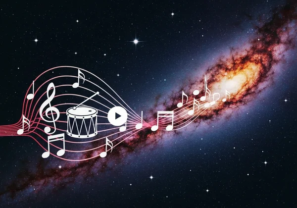 Abstract visual of musical rhythm and creative journey